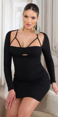 Robe Courte Manches Longues