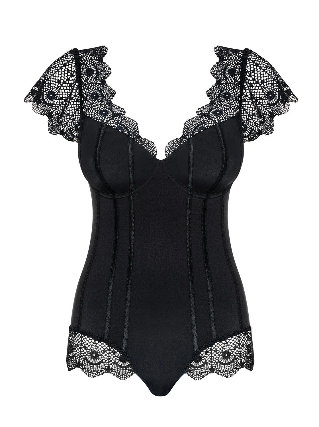 Obsessive Body Lingerie Noir à Volants – Image 3