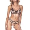 Anaïs Ensemble Lingerie Sexy Ouvert Noir 2 Pièces