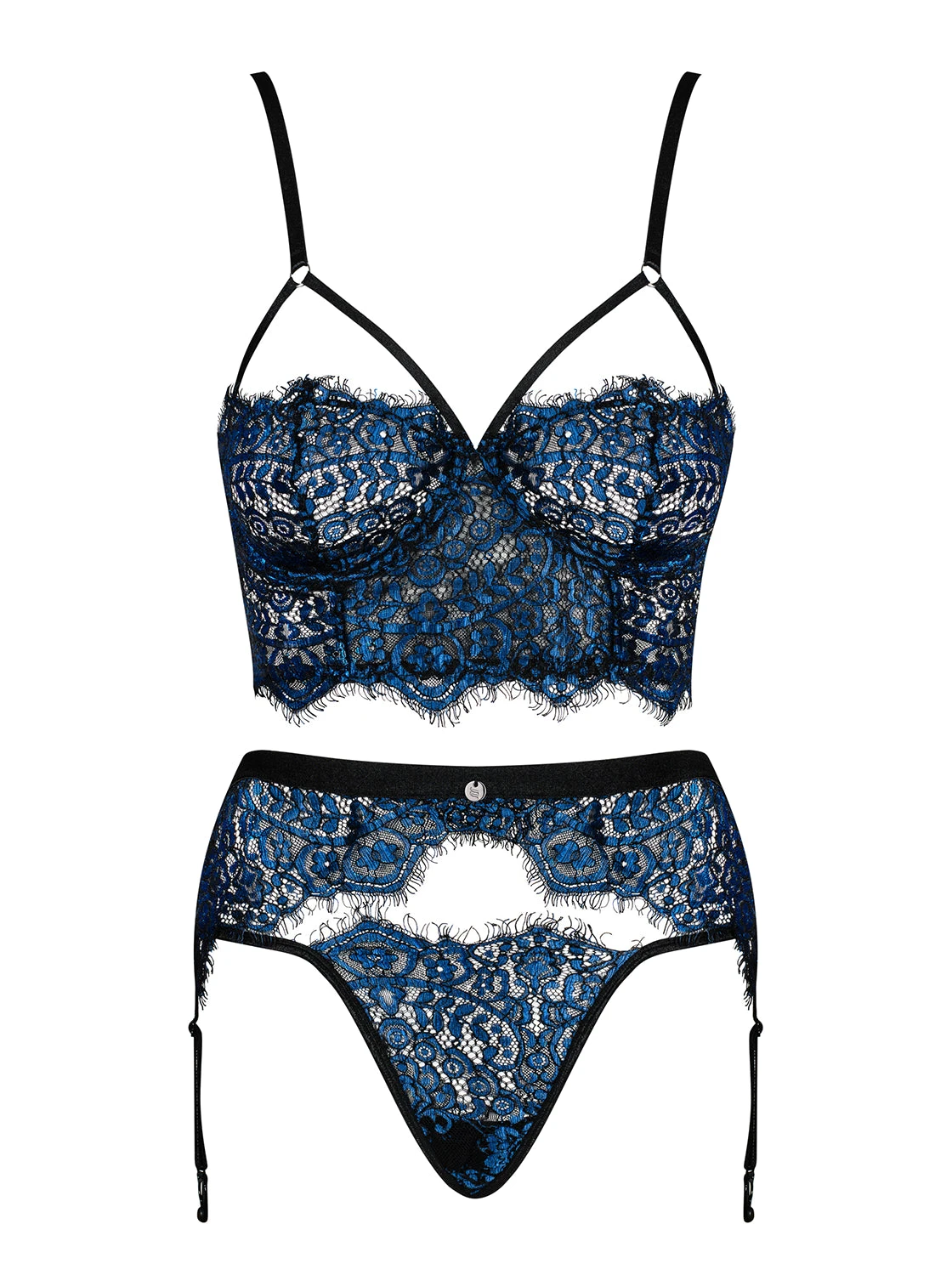 Obsessive Ensemble Lingerie Trois Pièces Bleu – Image 5