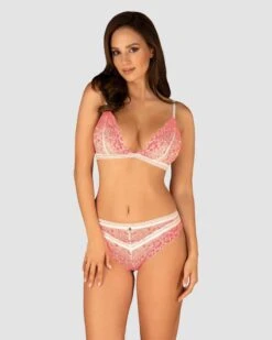 Obsessive Ensemble Lingerie Rose 2 Pièces Bloomys