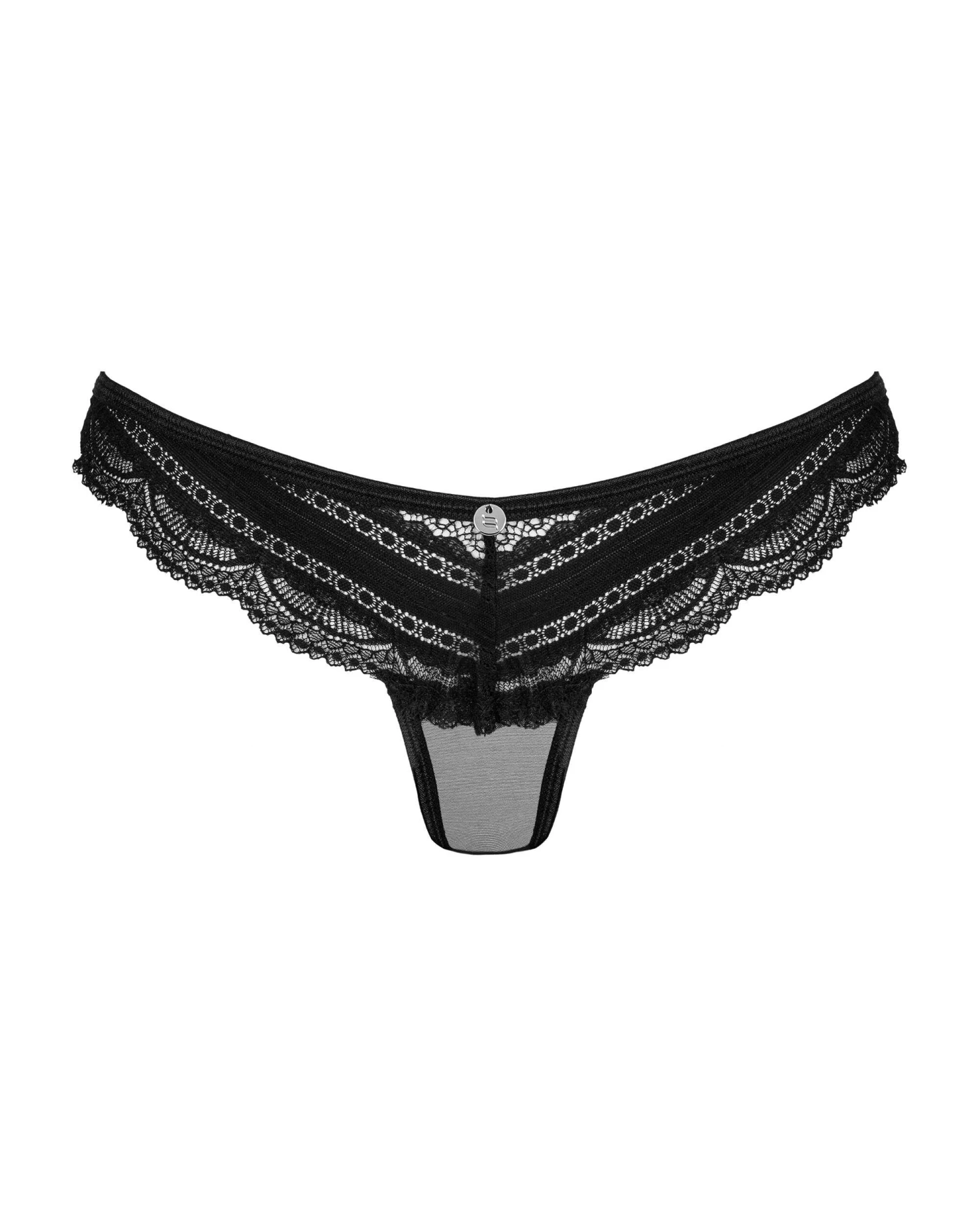 Obsessive Culotte Noire Dentelle Et Résille Ivannes – Image 7