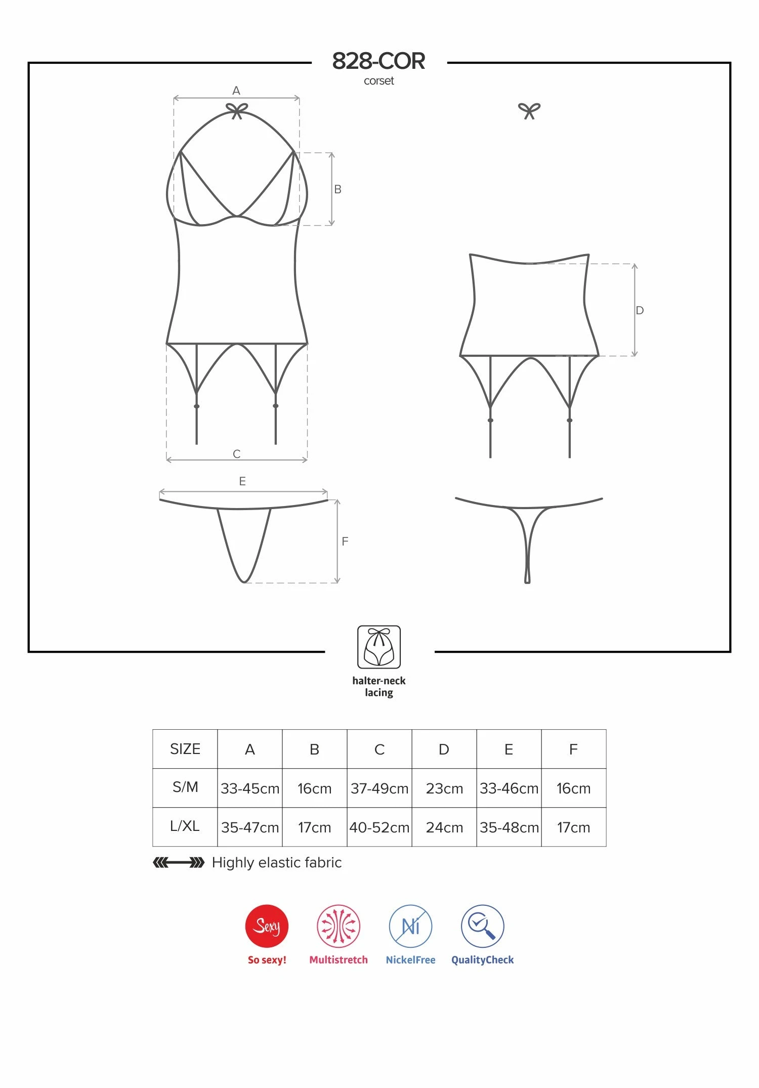 Obsessive Guêpière Sexy Noire – Image 3