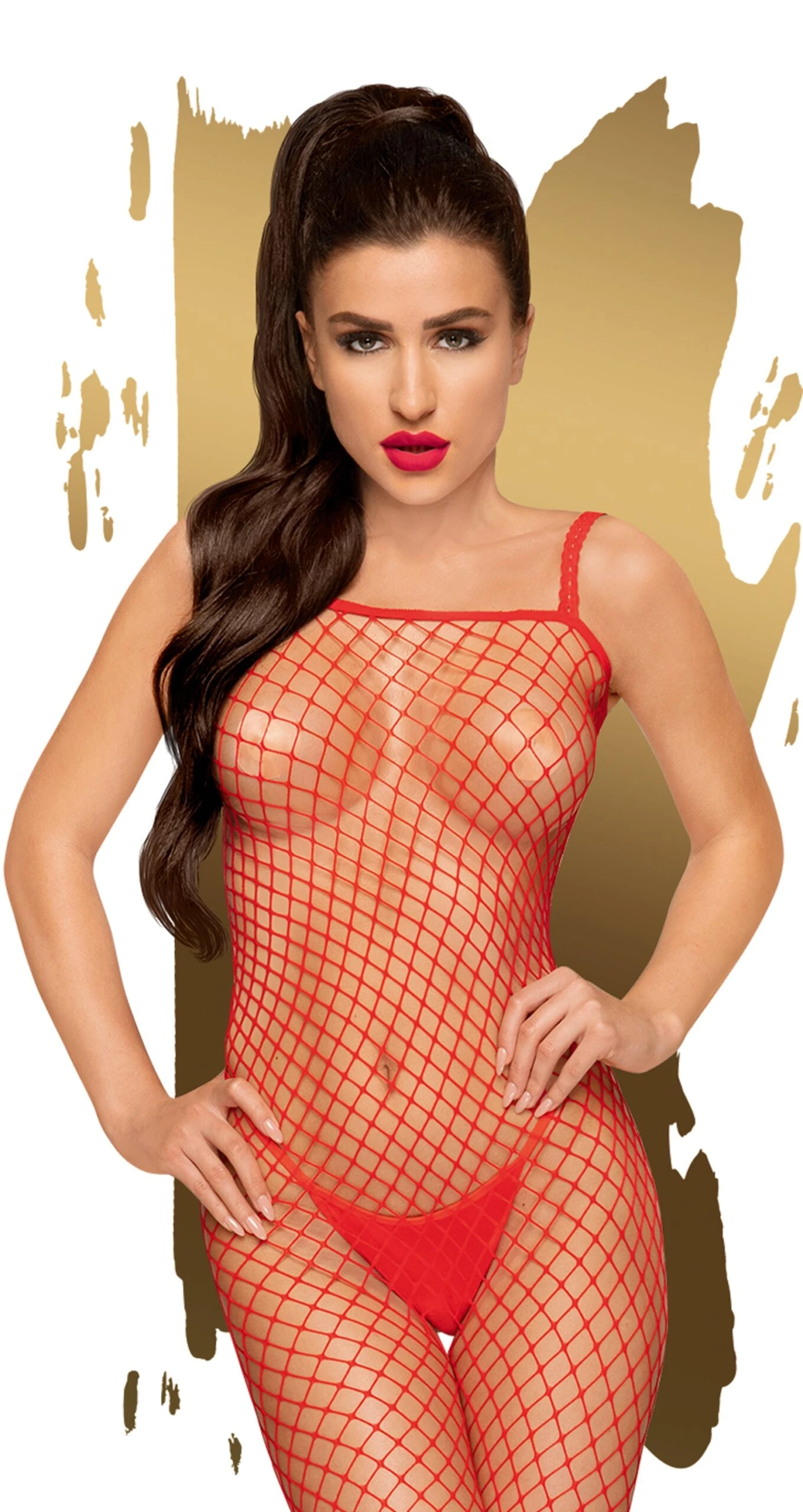 Penthouse Combinaison Filet Rouge Body Search – Image 2