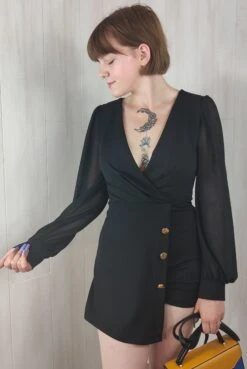 Combi Tailleur Court Noir