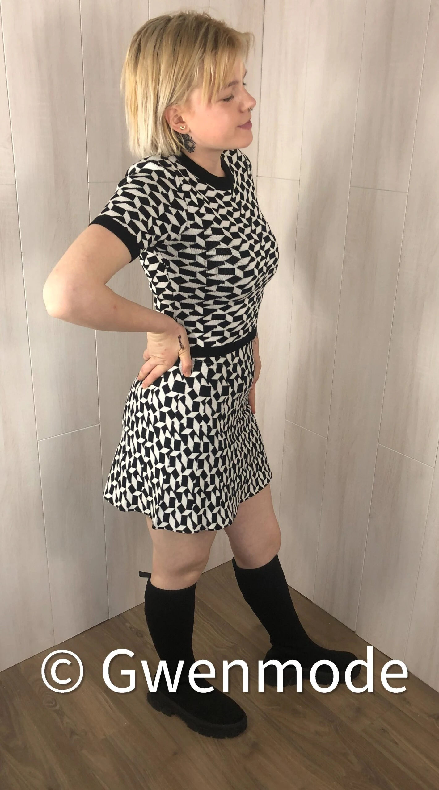 Ensemble Jupe Et Top à Motifs