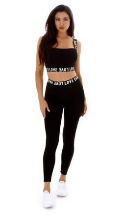 Tenue De Sport Deux Pièces Noir