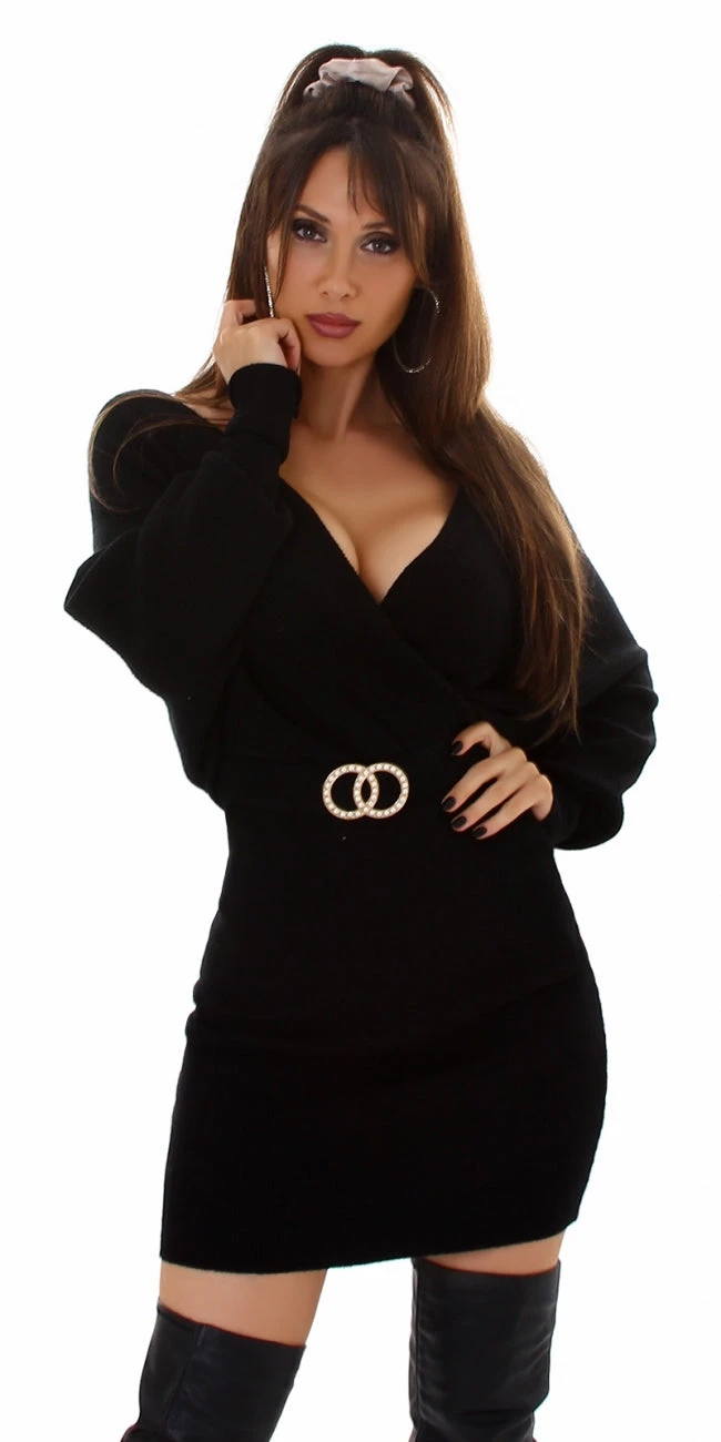 Robe Coeur Croisé Noire