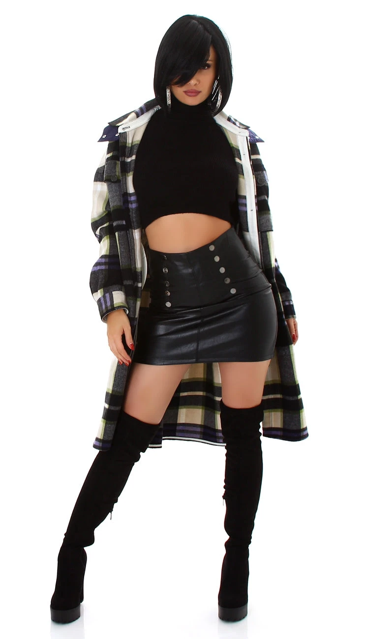 Jupe Imitation Cuir à Boutons – Image 5