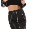 Jupe Simili Cuir Noir