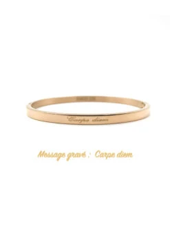 Bracelet Acier Or Rosé Carpe Diem