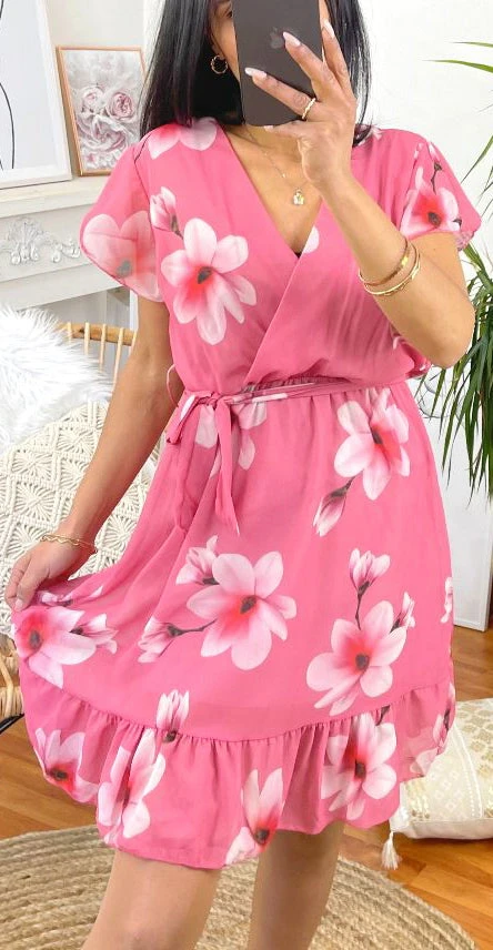 Robe Rose Fleurie – Image 2